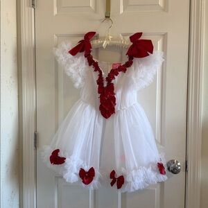 Sugar Thrillz Winter Rose Mini Dress - White